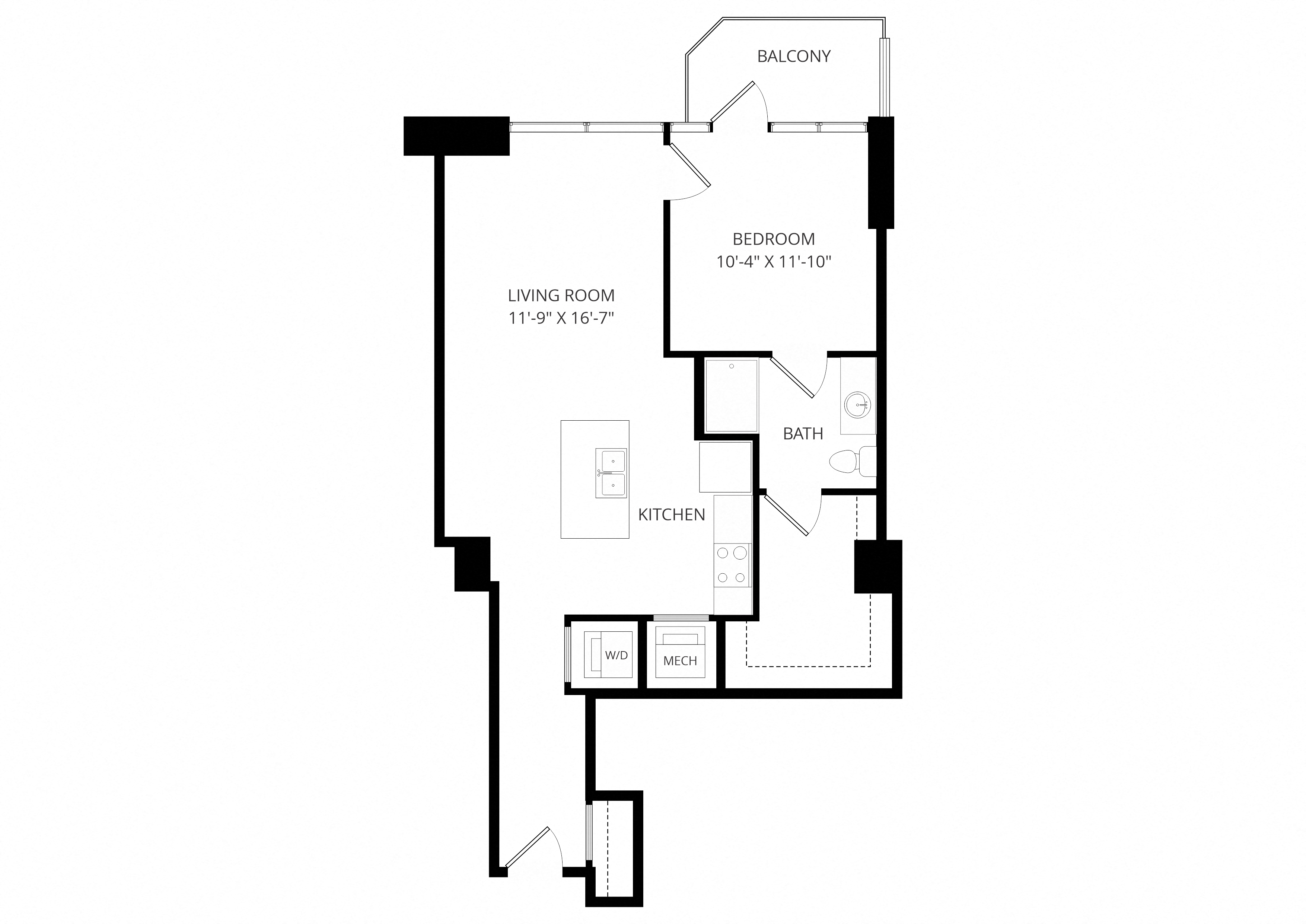 A7_OneBedroom floor plan